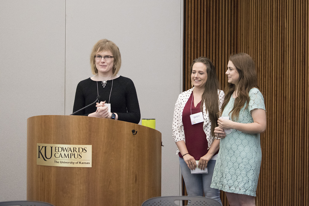 Anna Pope, Ph.D., psychology academic program associate and long-term lecturer, and her students, Ashley Worley and Carrie Sutherland, share their research on transgender stereotypes.