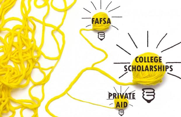 FAFSA, College Scholarships, Financial Aid illustration