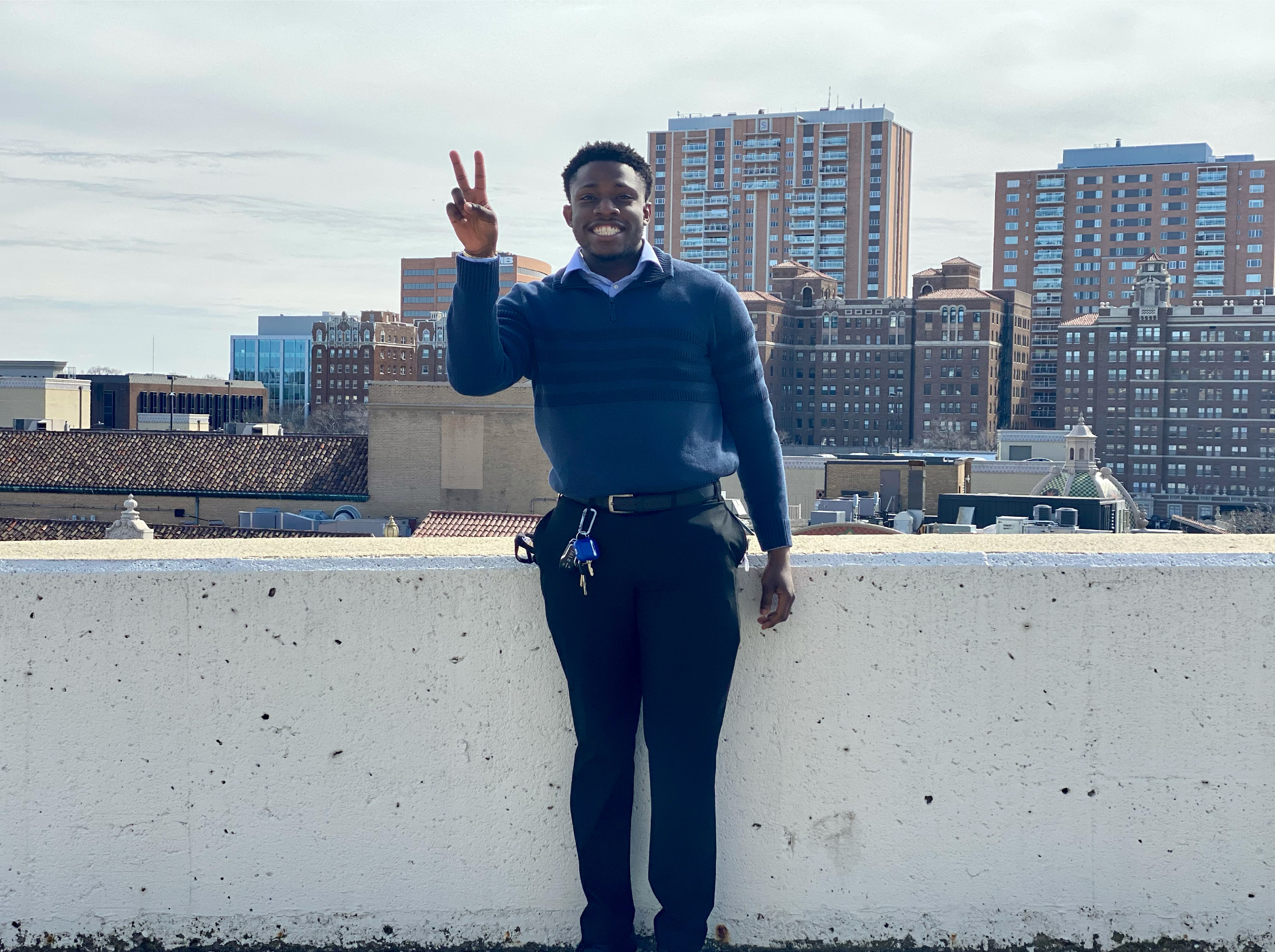Jeremiah Ikwuwunna graduates from KU this spring with a bachelor’s in literature, language and writing, a minor in law and society 