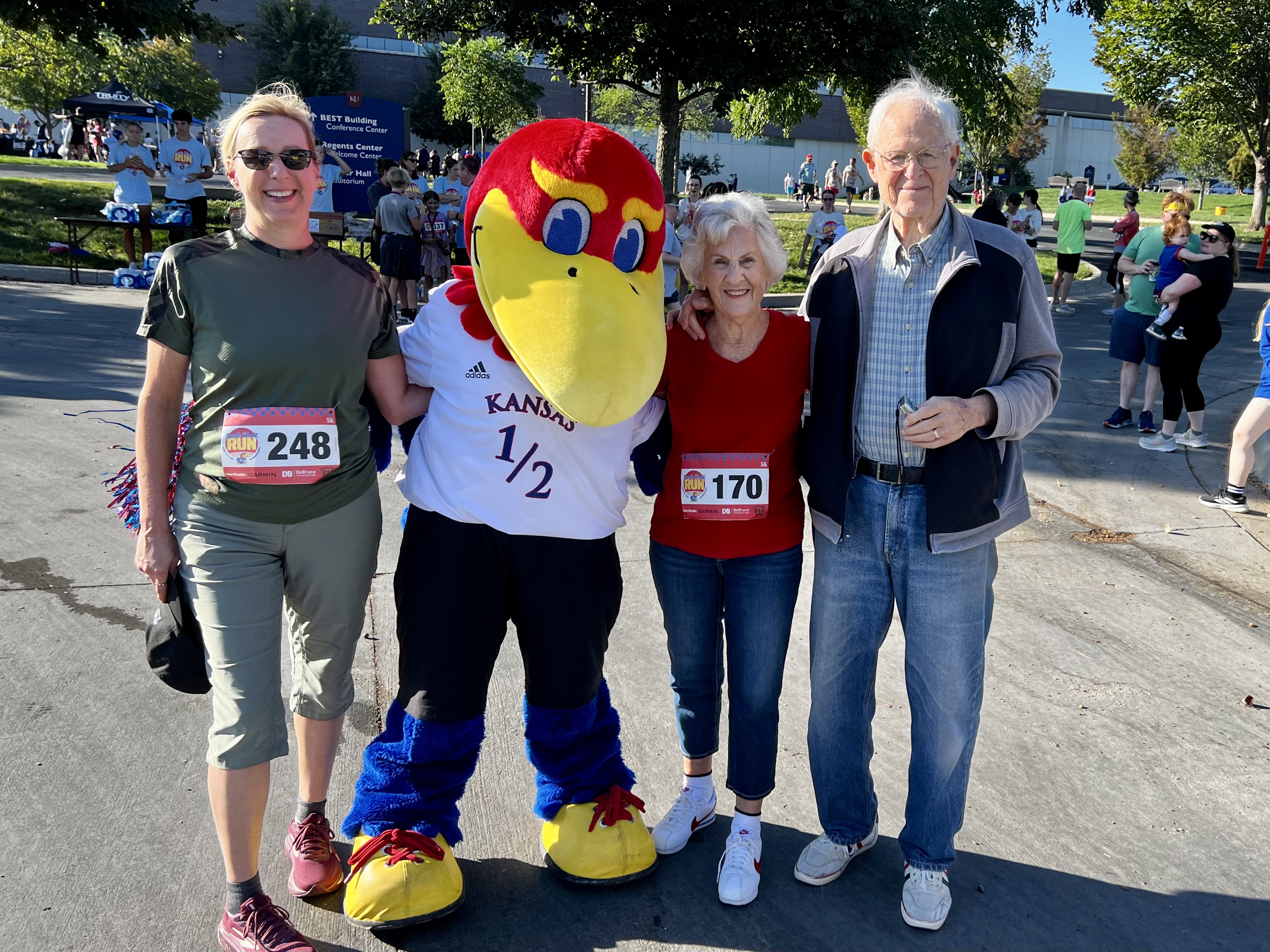 KU Edwards Campus was alive with excitement and a sense of community the morning of the Rock Chalk Run