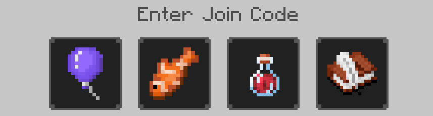 balloon, fish, potion, book & quill