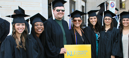 Graduate students at graduation