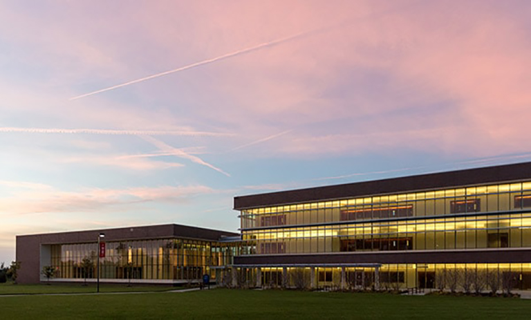 Exterior shot of Edwards campus building event space