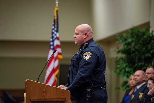 Class president John Williams of the Hutchinson Police Department
