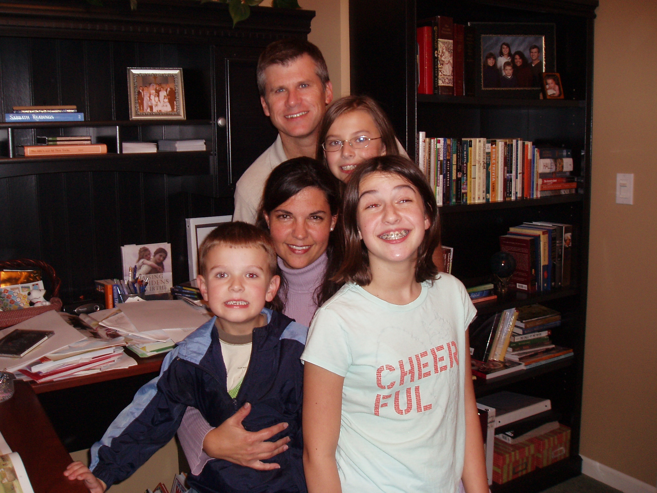 Education coach Dr. Beverly Pell and her family in 2007, while she was homeschooling her three children.