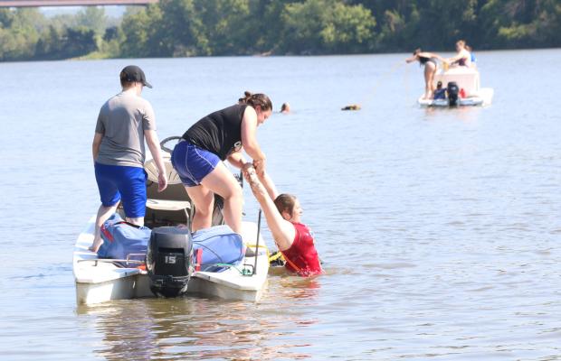 Kansas Fire & Rescue Training Institute partners with Kansas Rowing for customized water safety course 