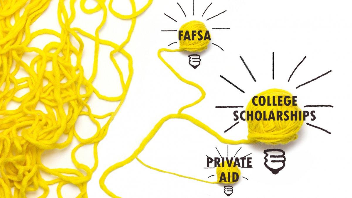 FAFSA, College Scholarships, Financial Aid illustration
